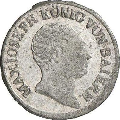 Аверс монеты - 1 крейцер 1810 года - цена серебряной монеты - Бавария, Максимилиан I