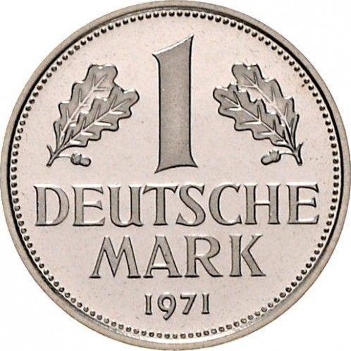 Awers monety - 1 marka 1971 F - cena  monety - Niemcy, RFN