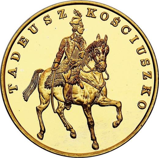 Reverso 1000000 eslotis 1990 "Bicentenario de la muerte de Tadeusz Kościuszko" - valor de la moneda de oro - Polonia, República moderna
