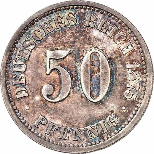 Awers monety - 50 fenigów 1875 B "Typ 1875-1877" - cena srebrnej monety - Niemcy, Cesarstwo Niemieckie