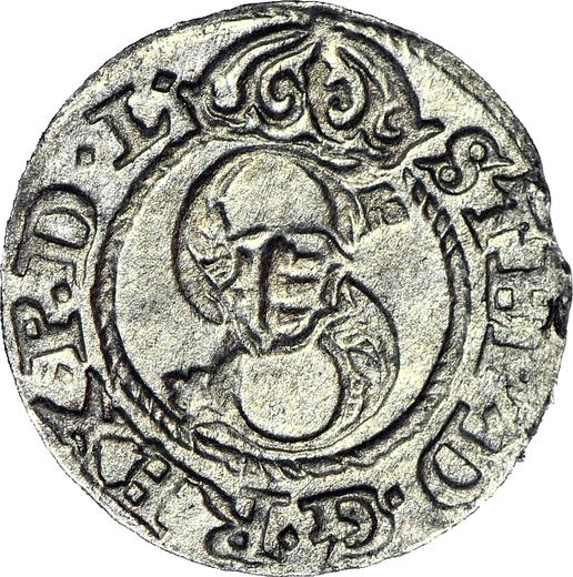 Аверс монеты - Шеляг без года (1578-1586) "Рига" - цена серебряной монеты - Польша, Стефан Баторий