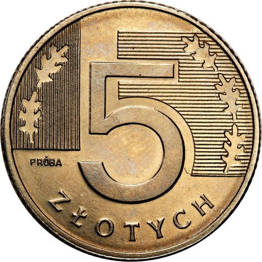 Reverso 5 eslotis 1994 Níquel - valor de la moneda  - Polonia, República moderna