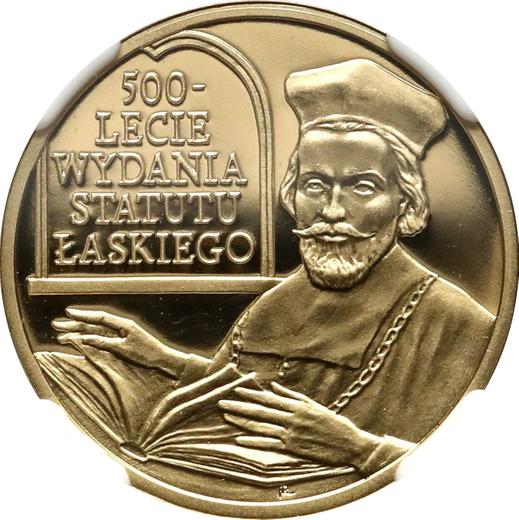 Reverse 100 Zlotych 2006 MW NR "500th Anniversary of Proclamation of the Jan Laski's Statute" - Gold Coin Value - Poland, III Republic after denomination