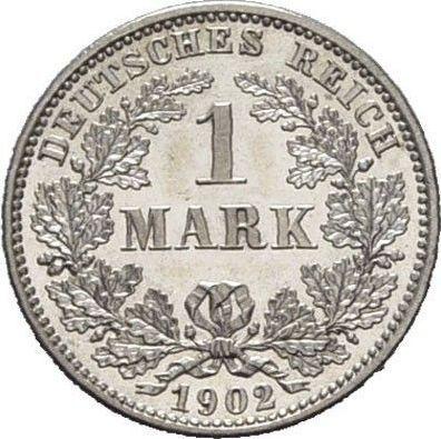 Awers monety - 1 marka 1902 E "Typ 1891-1916" - cena srebrnej monety - Niemcy, Cesarstwo Niemieckie