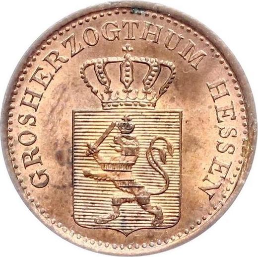 Obverse 1 Pfennig 1862 -  Coin Value - Hesse-Darmstadt, Louis III