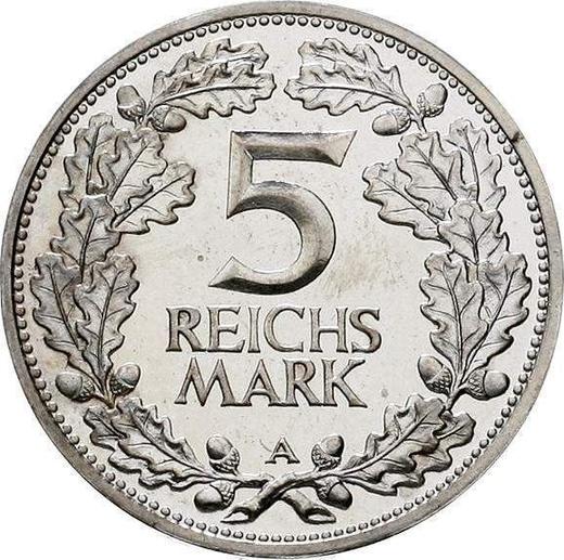 Reverse 5 Reichsmark 1925 A "Rhineland" - Germany, Weimar Republic