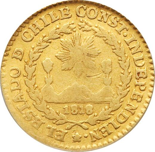 Аверс монеты - 1 эскудо 1825 года So I - цена золотой монеты - Чили, Республика