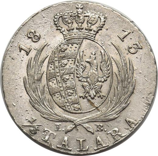 Reverse 1/3 Thaler 1813 IB - Silver Coin Value - Poland, Duchy of Warsaw