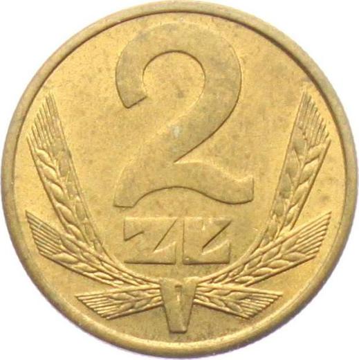 Reverso 2 eslotis 1980 MW - valor de la moneda  - Polonia, República Popular