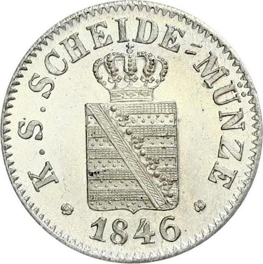 Аверс монеты - 1 новый грош 1846 года F - цена серебряной монеты - Саксония-Альбертина, Фридрих Август II