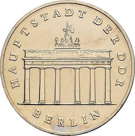 Anverso 5 marcos 1985 A "La Puerta de Brandeburgo" - valor de la moneda  - Alemania, República Democrática Alemana (RDA)