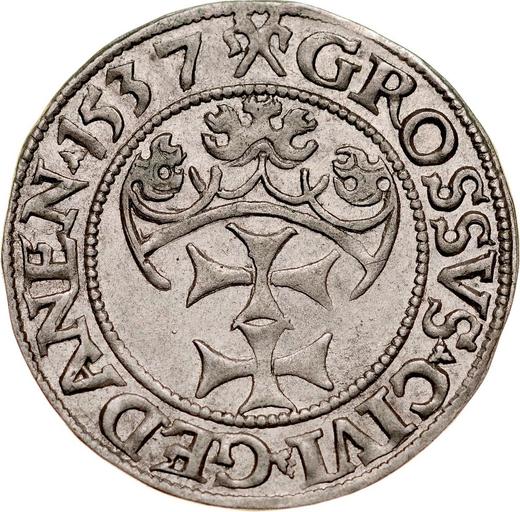Reverse 1 Grosz 1537 "Danzig" - Silver Coin Value - Poland, Sigismund I the Old
