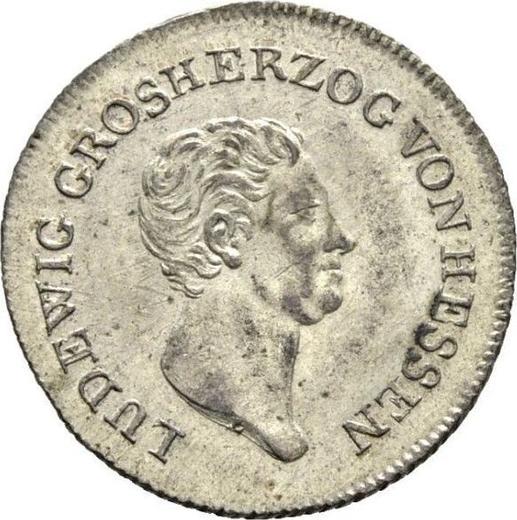Аверс монеты - 5 крейцеров 1808 года - цена серебряной монеты - Гессен-Дармштадт, Людвиг I