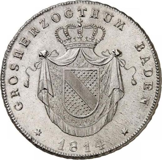 Anverso Tálero 1814 D "Tipo 1814-1818" - valor de la moneda de plata - Baden, Carlos II