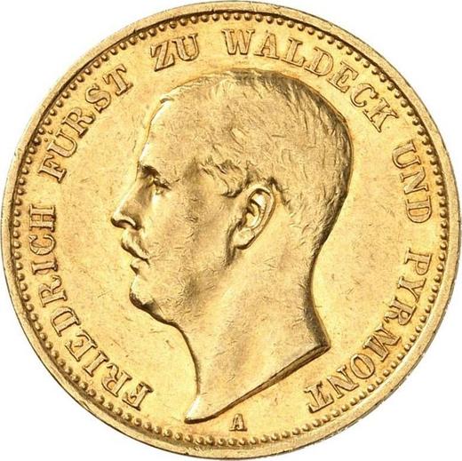 Аверс монеты - 20 марок 1903 года A "Вальдек-Пирмонт" - цена золотой монеты - Германия, Германская Империя