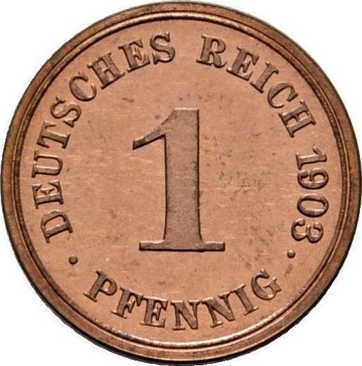 Obverse 1 Pfennig 1903 G "Type 1890-1916" -  Coin Value - Germany, German Empire