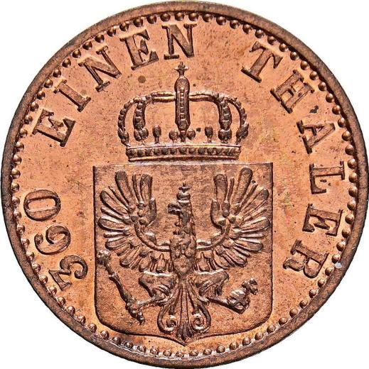 Аверс монеты - 1 пфенниг 1867 года C - цена  монеты - Пруссия, Вильгельм I