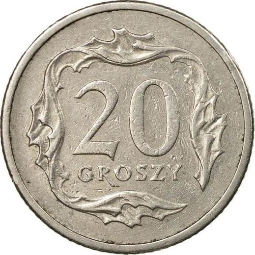 Rewers monety - 20 groszy 1996 MW - cena  monety - Polska, III RP po denominacji