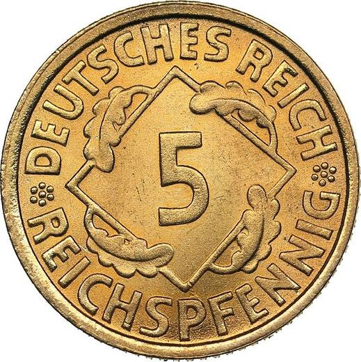 Awers monety - 5 reichspfennig 1935 A - cena  monety - Niemcy, Republika Weimarska