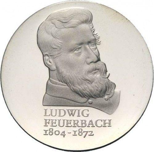 Anverso 10 marcos 1979 "Ludwig Feuerbach" - valor de la moneda de plata - Alemania, República Democrática Alemana (RDA)
