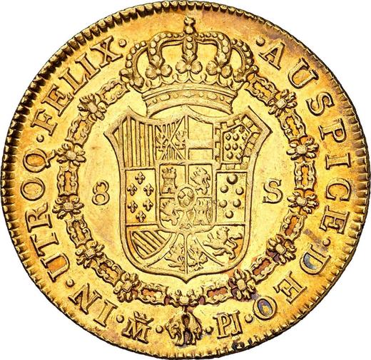 Reverse 8 Escudos 1778 M PJ - Spain, Charles III