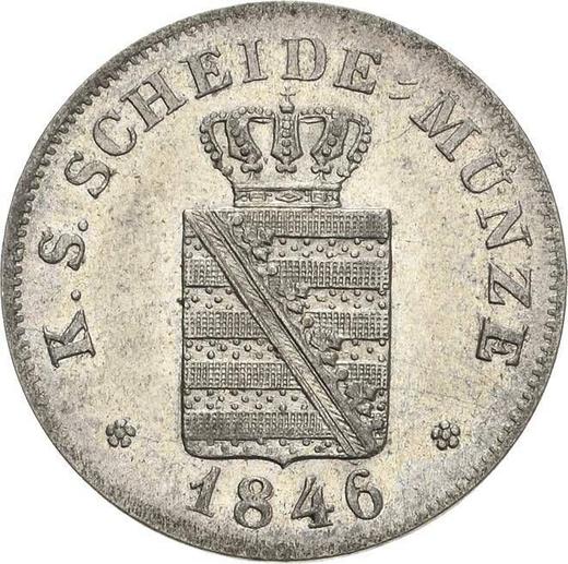 Anverso 2 nuevos groszy 1846 F - valor de la moneda de plata - Sajonia, Federico Augusto II