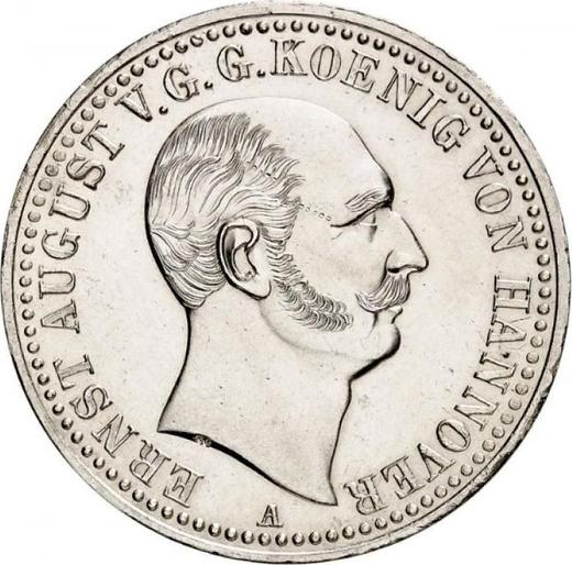 Аверс монеты - Талер 1839 года A "Визит короля на Монетный Двор Клаусталя" - цена серебряной монеты - Ганновер, Эрнст Август