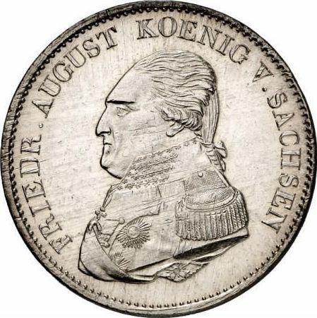 Аверс монеты - Талер 1823 года I.G.S. "Горный" - цена серебряной монеты - Саксония-Альбертина, Фридрих Август I