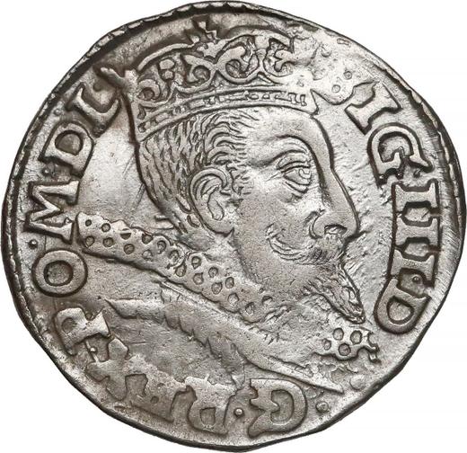 Awers monety - Trojak 1601 "Mennica poznańska" - cena srebrnej monety - Polska, Zygmunt III
