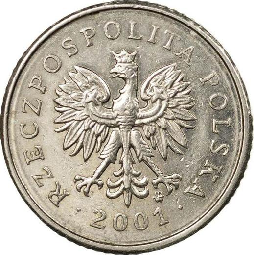 Avers 10 Groszy 2001 MW - Münze Wert - Polen, III Republik Polen nach Stückelung