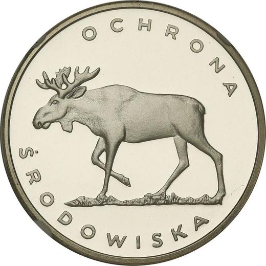 Реверс монеты - 100 злотых 1978 года MW "Лось" Серебро - цена серебряной монеты - Польша, Народная Республика