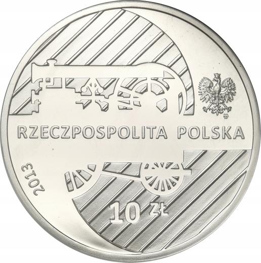 Obverse 10 Zlotych 2013 MW "200th Anniversary of the Birth of Hipolit Cegielski" - Silver Coin Value - Poland, III Republic after denomination