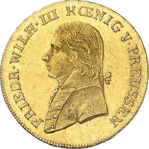 Аверс монеты - 1/2 фридрихсдора 1804 года A - цена золотой монеты - Пруссия, Фридрих Вильгельм III