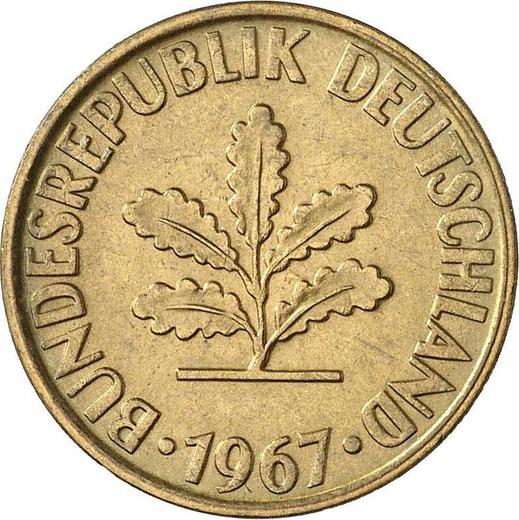 Reverso 10 Pfennige 1967 D - valor de la moneda  - Alemania, RFA
