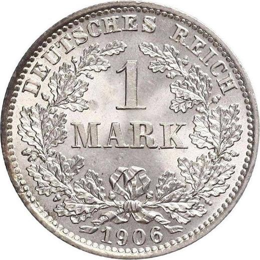 Аверс монеты - 1 марка 1906 года E "Тип 1891-1916" - цена серебряной монеты - Германия, Германская Империя
