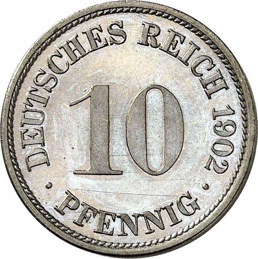 Anverso 10 Pfennige 1902 F "Tipo 1890-1916" - valor de la moneda  - Alemania, Imperio alemán