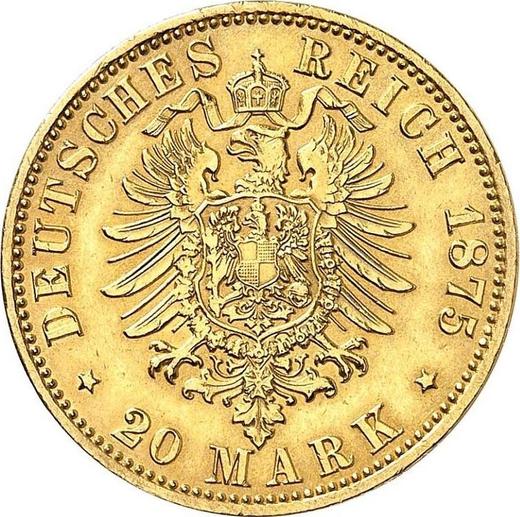 Реверс монеты - 20 марок 1875 года A "Ангальт" - цена золотой монеты - Германия, Германская Империя