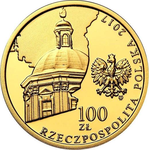 Anverso 100 eslotis 2017 MW "Bicentenario del Instituto Nacional Ossolinski" - valor de la moneda de oro - Polonia, República moderna