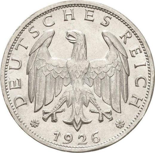 Аверс монеты - 1 рейхсмарка 1926 года E - цена серебряной монеты - Германия, Bеймарская республика