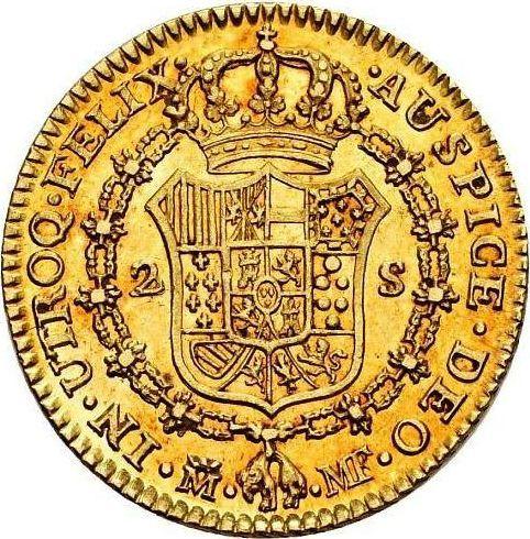 Reverse 2 Escudos 1798 M MF - Spain, Charles IV
