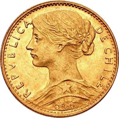 Rewers monety - 5 peso 1898 So - cena złotej monety - Chile, Republika (Po denominacji)