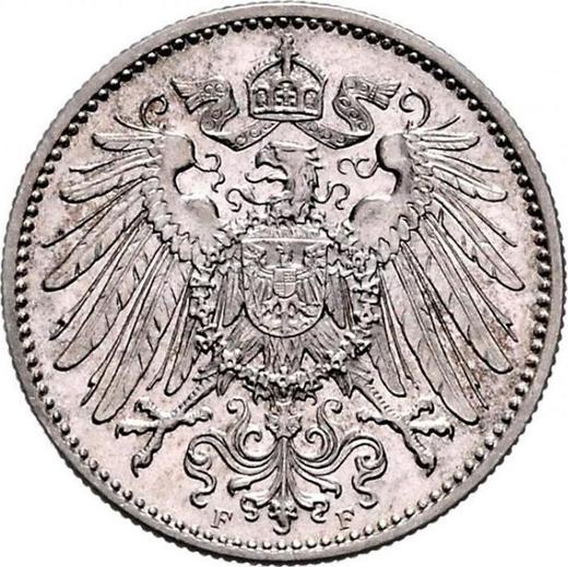 Rewers monety - 1 marka 1893 F "Typ 1891-1916" - cena srebrnej monety - Niemcy, Cesarstwo Niemieckie
