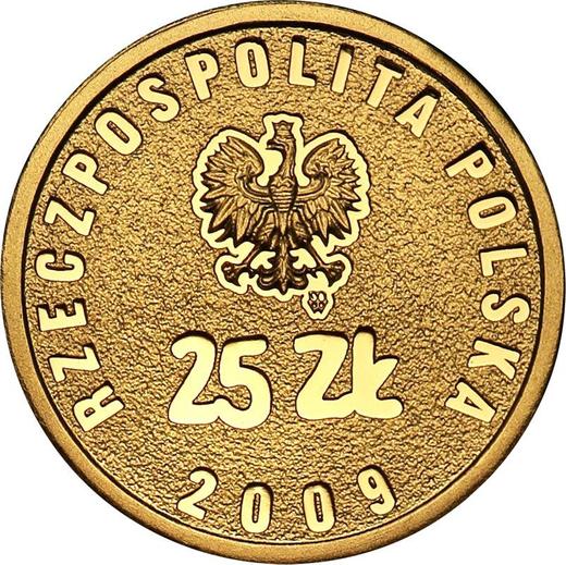 Avers 25 Zlotych 2009 MW UW "Solidarität" - Goldmünze Wert - Polen, III Republik Polen nach Stückelung