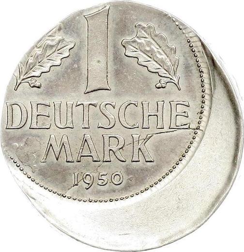 Obverse 1 Mark 1950-2001 Off-center strike -  Coin Value - Germany, FRG