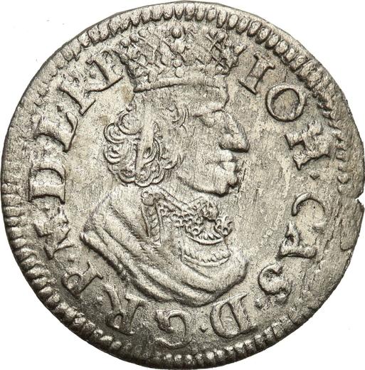 Аверс монеты - Двугрош (2 гроша) 1651 года GR "Гданьск" - цена серебряной монеты - Польша, Ян II Казимир