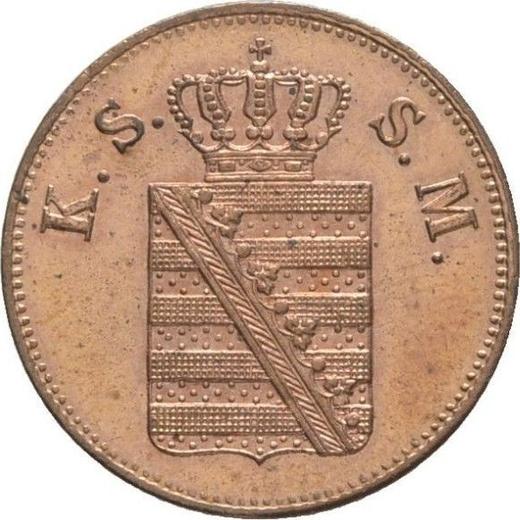 Obverse 2 Pfennig 1856 F -  Coin Value - Saxony-Albertine, John