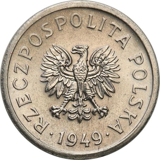Аверс монеты - Пробные 10 грошей 1949 года Никель - цена  монеты - Польша, Народная Республика