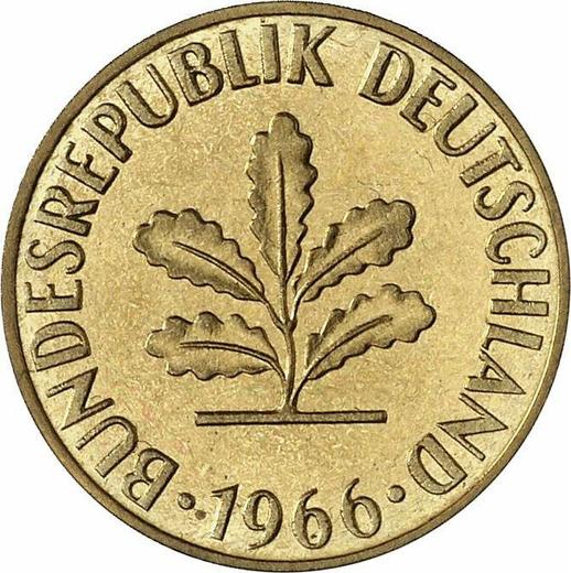Реверс монеты - 5 пфеннигов 1966 года J - цена  монеты - Германия, ФРГ
