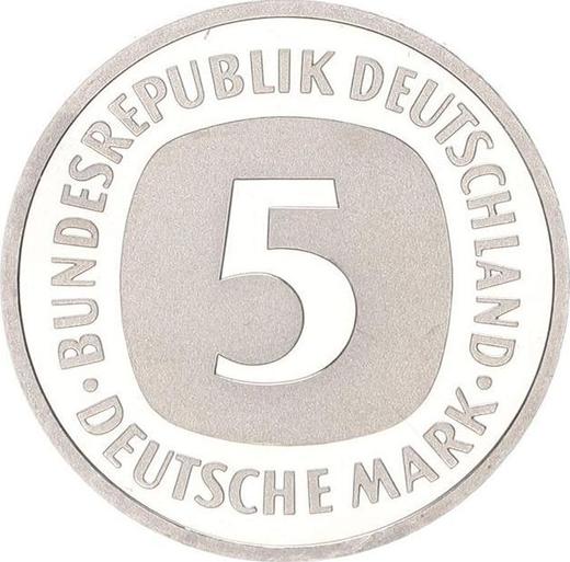 Obverse 5 Mark 1997 J -  Coin Value - Germany, FRG