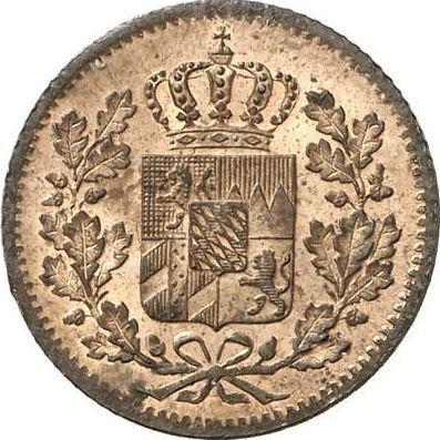 Аверс монеты - 1 пфенниг 1845 года - цена  монеты - Бавария, Людвиг I